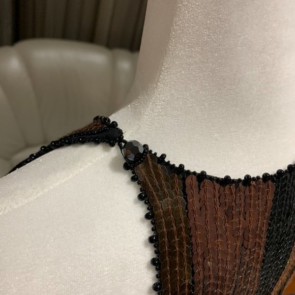 NakulSen 100% Silk Gown with Sequins & Glass Beads - Picture 8 of 15